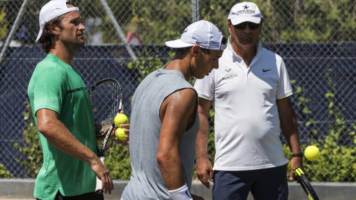 Nadal, entrenándose para Wimbledon