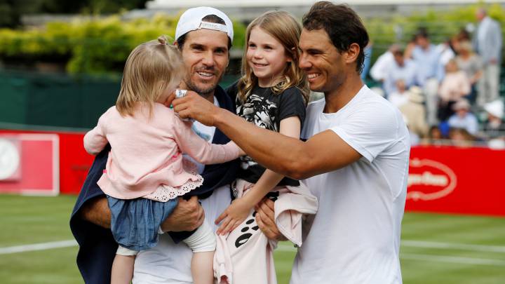 Tommy Haas y Rafa Nadal en Hurlingham.