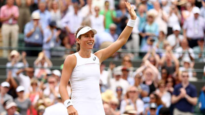 Konta tras vencer a García en Wimbledon 2017