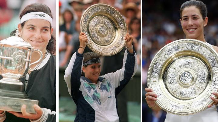 Arantxa Sánchez Vicario, Conchita Martínez y Garbiñe Muguruza.