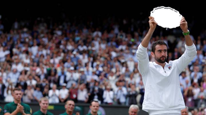 Imagen de Cilic tras perder la final de Wimbledon ante Roger Federer