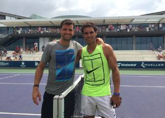 Nadal entrena con Dimitrov de cara a la gira americana