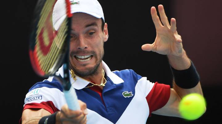 Roberto Bautista durante su partido contra Grigor Dimitrov en Pekín.