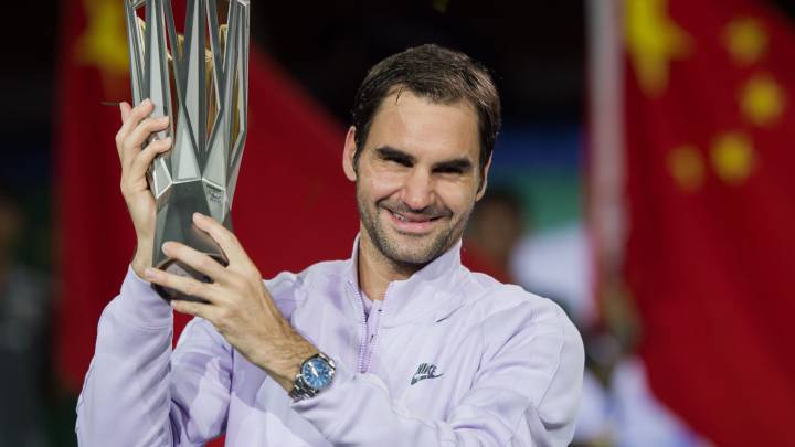 Roger Federer en Shanghái.