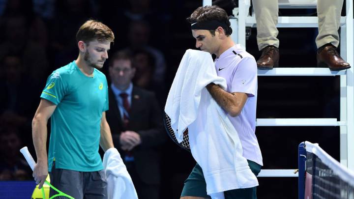 David Goffin y Roger Federer.