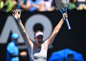 Sharapova va en serio: vence a Sevastova con un set perfecto