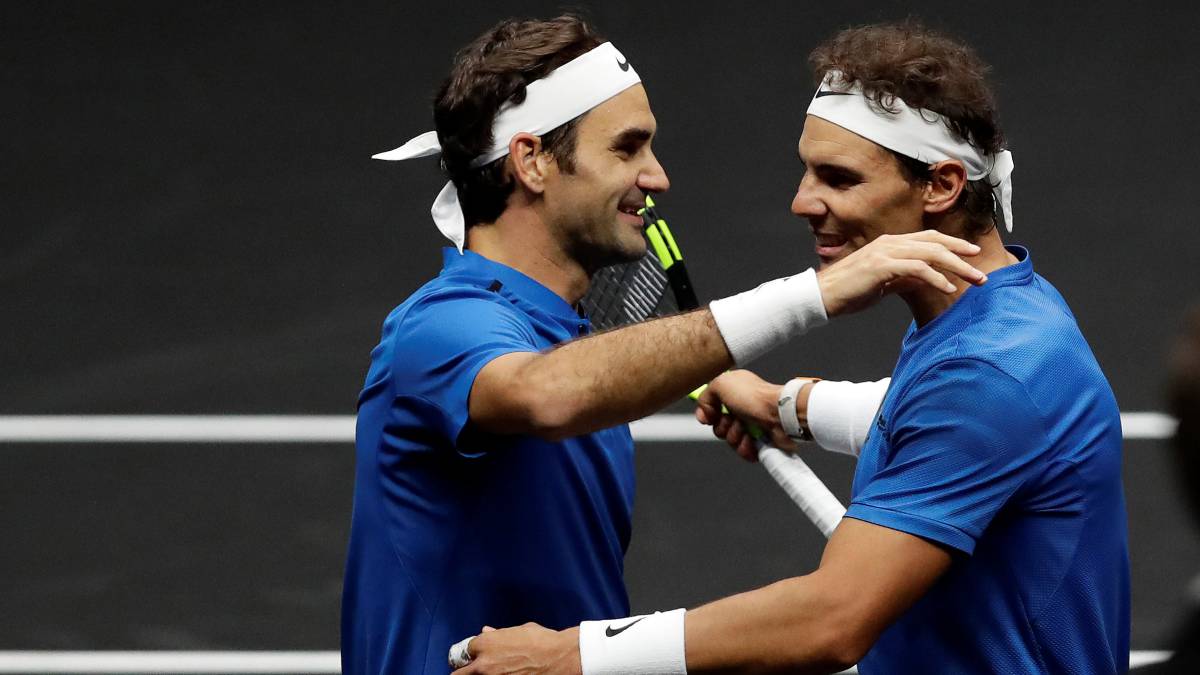 Roger Federer y Rafa Nadal, en la Laver Cup.