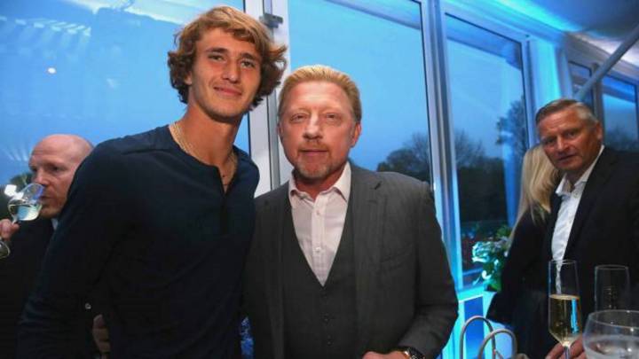 Alexander Zverev y Boris Becker.