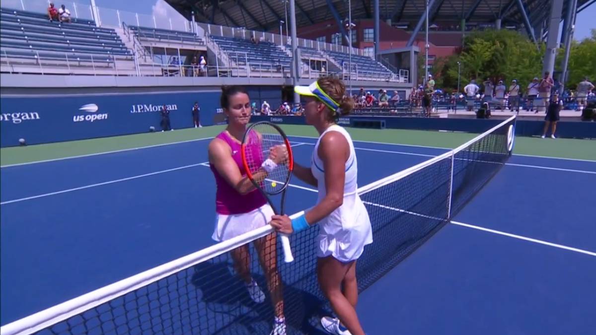 Lara Arruabarrena y Barbora Strycova.
