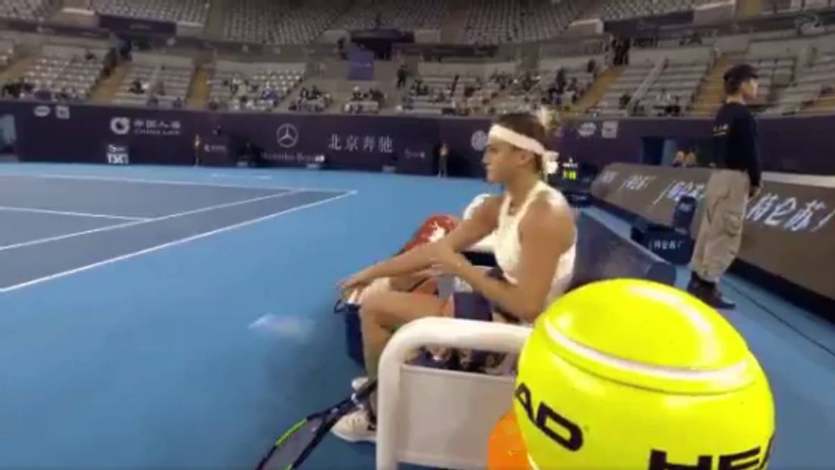 Aryna Sabalenka en el torneo de Pekín