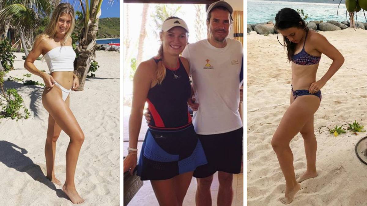 Eugenie Bouchard, Caroline Wozniacki y Nicole Gibbs