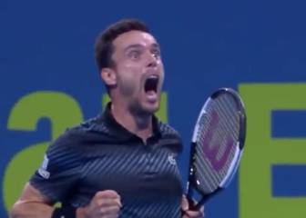 La eufórica celebración de Bautista tras ganar el ATP de Doha