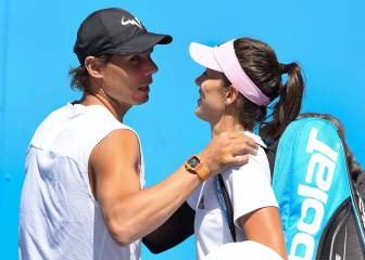 Muguruza y Carla Suárez comparten entrenamiento