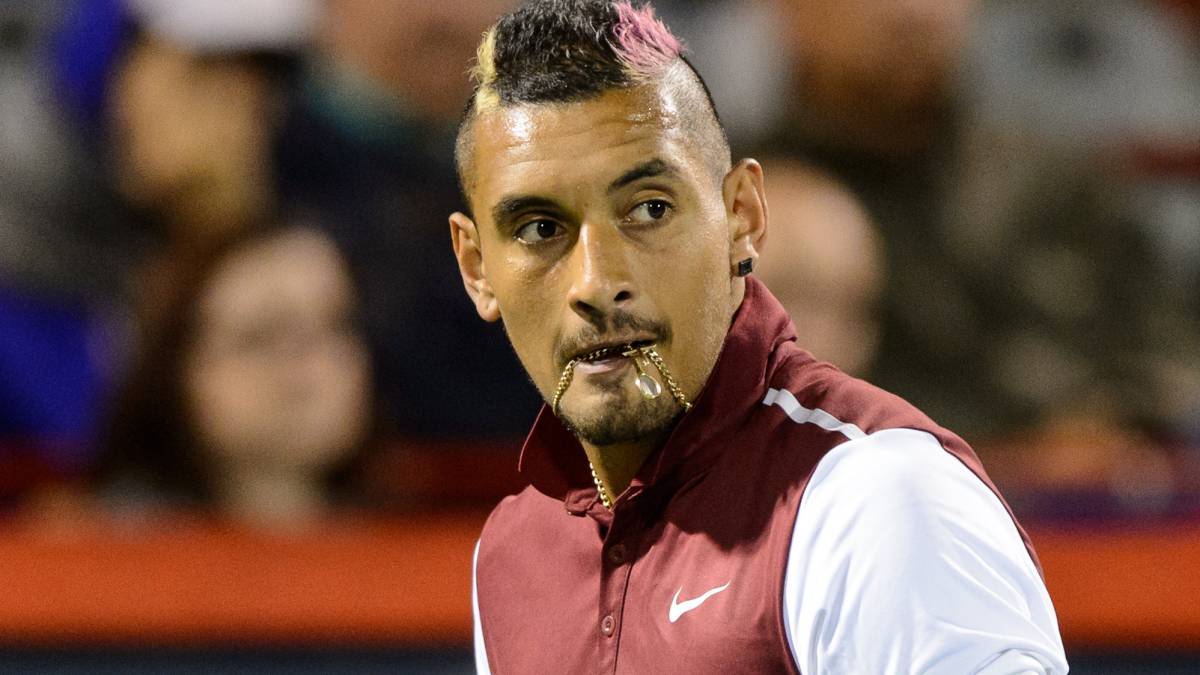 Nick Kyrgios durante su partido ante Stan Wawrinka en la Rogers Cup de 2015 en el Uniprix Stadium de Montreal, Quebec, Canadá.