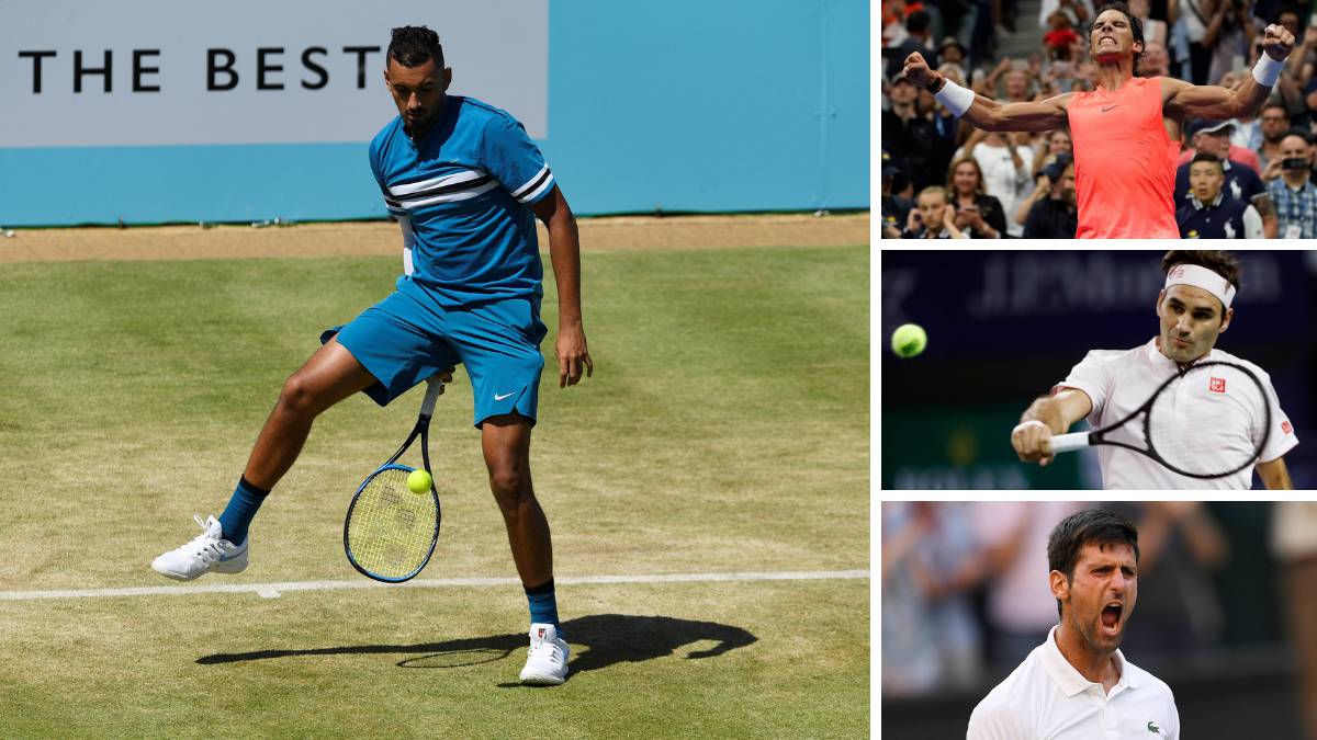 Kyrgios, sobre Nadal, Federer y Djokovic: "No les voy a respetar sólo porque pasen la bola por encima de la red"