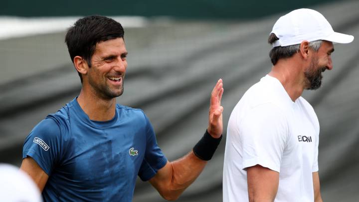 djokovic e Ivanisevic Wimbledon 2019