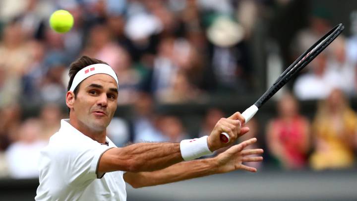Federer, durante un partido
