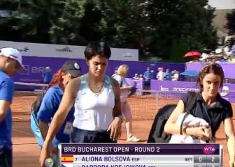 Bolsova se retira por lesión en la segunda ronda de Bucarest