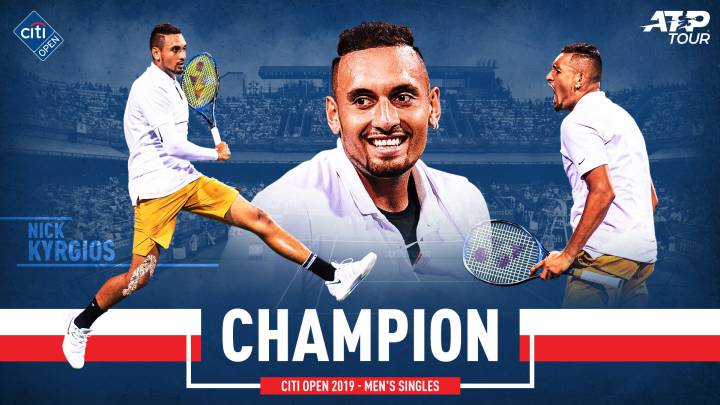 Kyrgios se pone 'serio' para levantar su sexto título