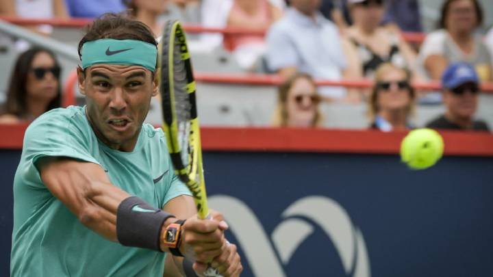 Resumen del Nadal - Evans (7-6 y 6-4): Nadal supera un interminable debut en Montreal ante Evans