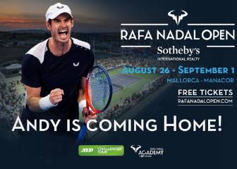 Andy Murray jugará el torneo Challenger de Rafa Nadal tras renunciar al US Open