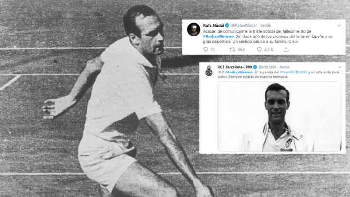 El tenis llora la muerte de Gimeno: "Uno de los pioneros"