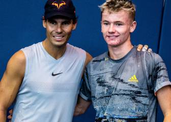 El emotivo entrenamiento de Nadal con Fitzpatrick