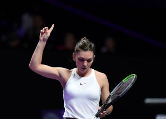 Halep salva una bola de partido ante Andreescu y gana