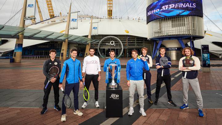 Dominic Thiem Novak Djokovic Matteo Berrettini Roger Federer Rafael Nadal Alexander Zverev Daniil Medvedev Stefanos Tsitsipas