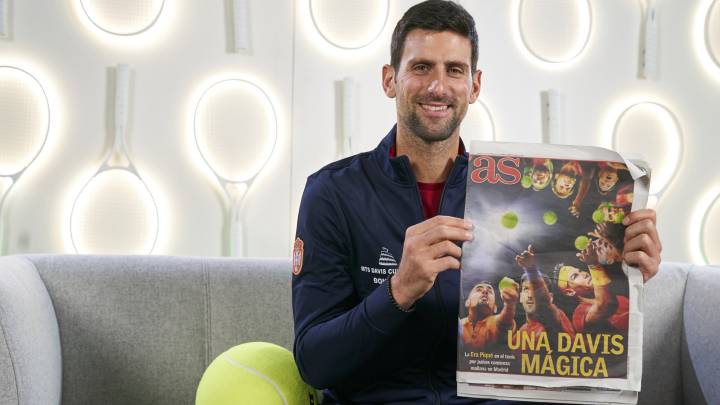 Novak Djokovic llega a Madrid para la Davis.