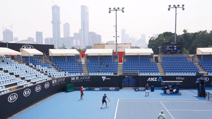 El inicio de la previa del Open de Australia se retrasa por la calidad
del aire