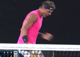 Nadal en estado puro: Gesto de rabia que levantó al pabellón