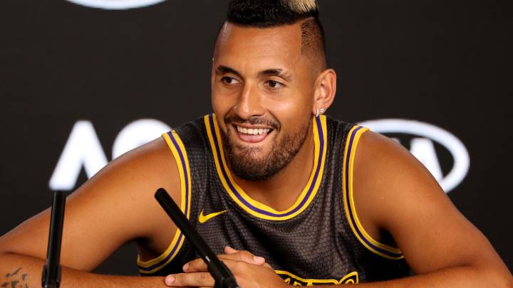Nick Kyrgios habla en rueda de prensa durante el pasado Open de Australia.