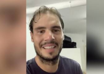 El mensaje positivo de Nadal mientras entrena: