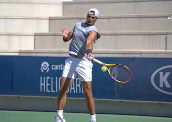 La felicidad de Rafa Nadal en el regreso a entrenamientos