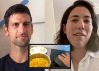 Muguruza le enseña a Djokovic cómo hacer tortilla de patatas