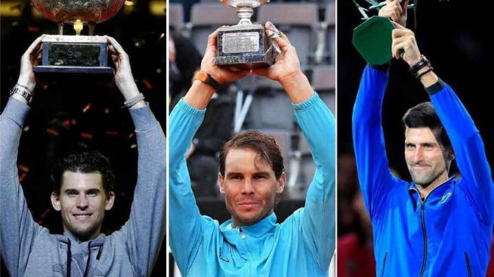 Djokovic, Nadal y Thiem están clasificados para unas ATP Finals que se jugarán sin público