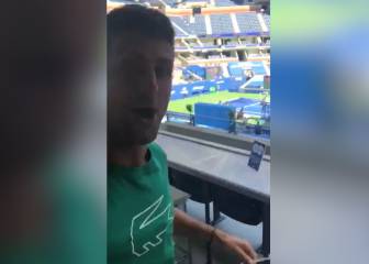 El bailecito de Djokovic minutos antes de enfrentarse a Carreño