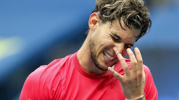 Dominic Thiem se lamenta durante su partido ante Alexander Zverev en la final del US Open 2020 en el USTA Billie Jean King National Tennis Center de Nueva York.
