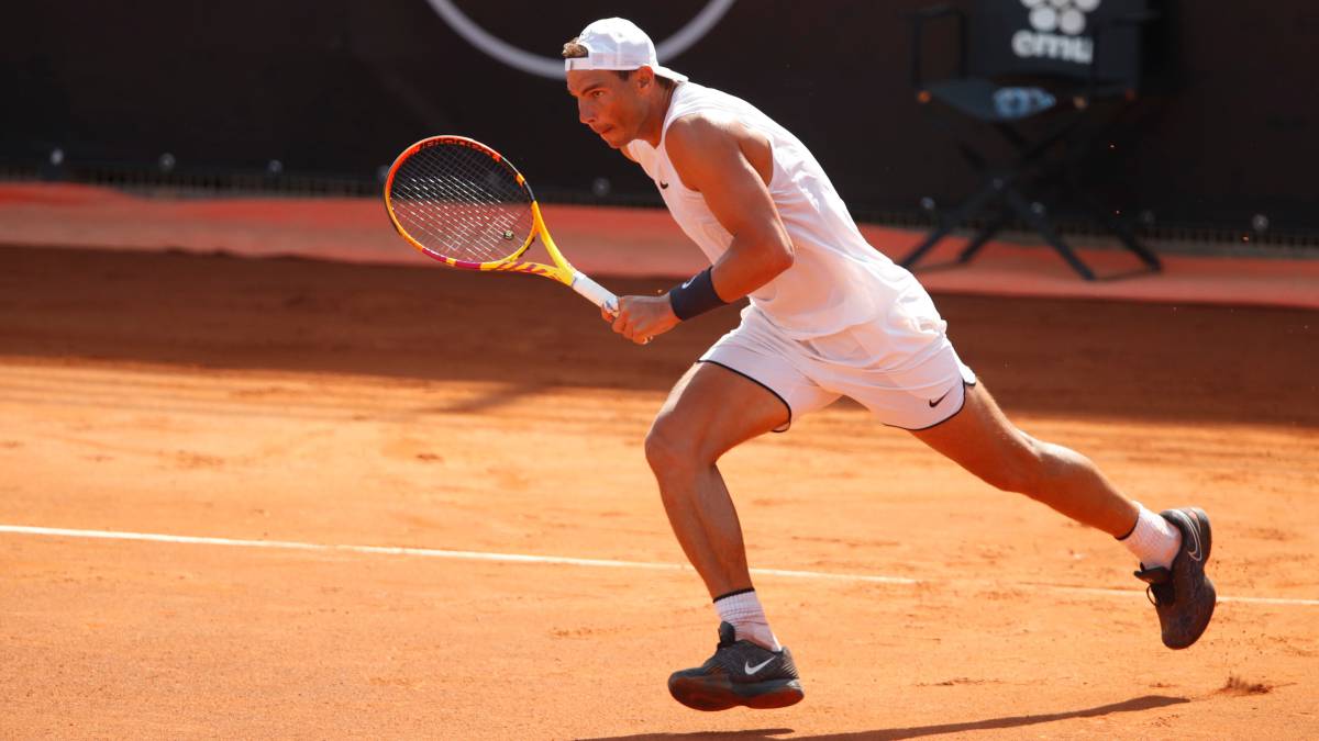Rafa Nadal, preparado sobre la tierra del Foro Itálico