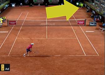 La salvajada de Nadal desde el rincón de la pista