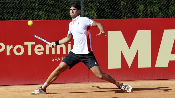 El tenista español Carlos Taberner, durante un partido.