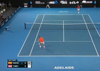 Llega con todo a Australia: el pelotazo de Nadal que Thiem ni siquiera vio