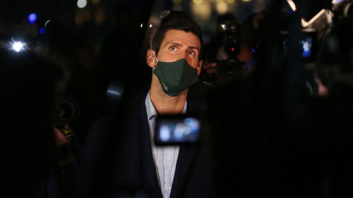 Novak Djokovic, durante un acto multitudinario en Blegrado para celebrar sus 311 semanas como número 1 del ranking ATP, superando las 310 del récord de Roger Federer.