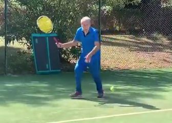 Santana jugando al tenis con 83 años: ¡qué fenómeno!
