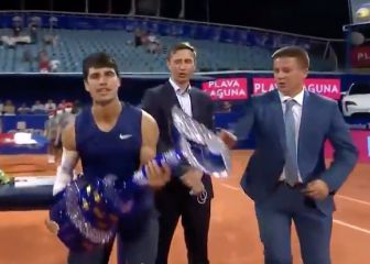 El chascarro de Alcaraz con el trofeo que asustó a los organizadores