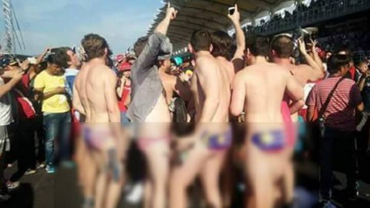 Detienen a nueve australianos por lucirse en calzoncillos en el GP Malasia