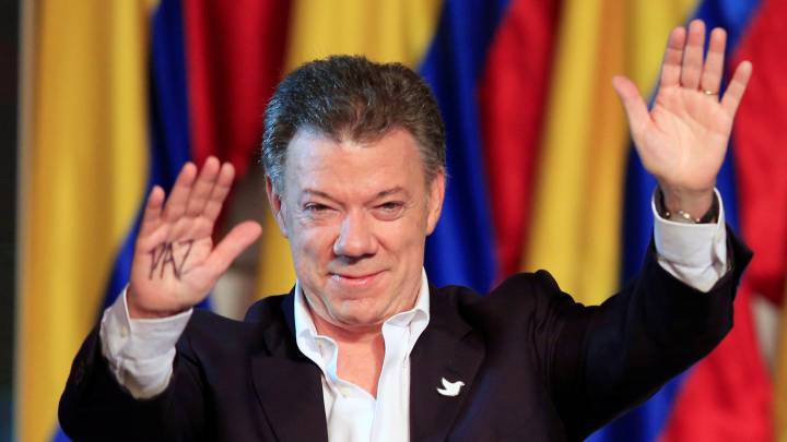 Premio Nobel de la Paz 2016 para Juan Manuel, presidente de Colombia Santos
