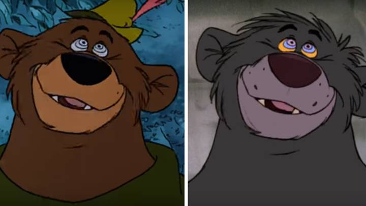 Little John y Baloo. Rotoscopia Disney.