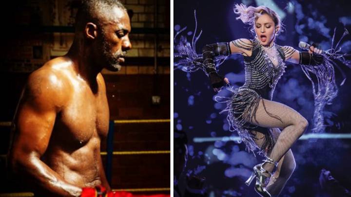 Idris Elba y Madonna. Fotos Twitter.